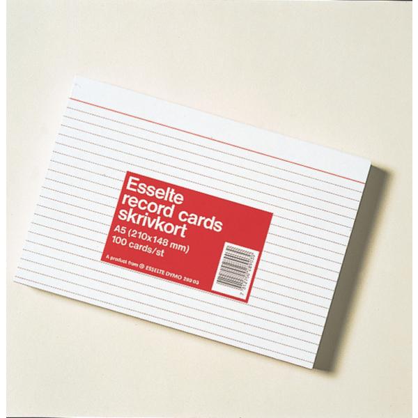 Actual product image Esselte kartotekkort format A7 lined (A7)