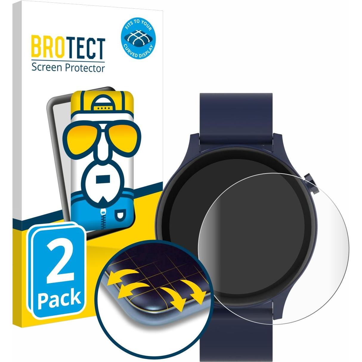 BROTECT Fullscreen Schutzfolie Displayschutz Folie Klar Transparent, Smartwatch Schutzfolie, Transparent