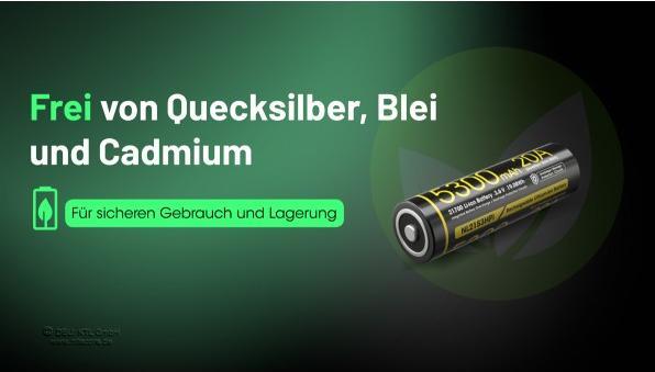 Produktbild Nitecore Li-Ion Akku 21700, 5300mAh, NL2153HPi (1 Stk., 21700, 5300 mAh)
