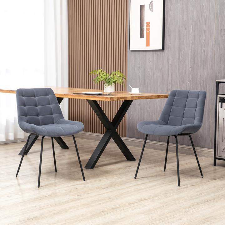 Immagine prodotto Homcom Sedia da pranzo con gambe in acciaio