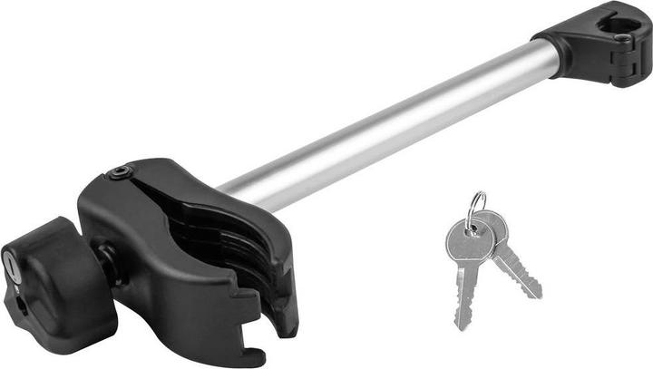 Actual product image Eufab Abnehmbarer Rahmenhalter, lang, abschliessbar, ø 2.5 cm (Black)
