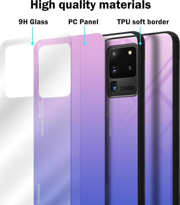 Produktbild Cadorabo TPU 2 Farben Glas Cover (Samsung Galaxy S20 Ultra)