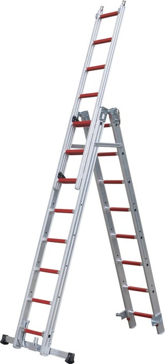Actual product image Dönges Fire brigade multi-function ladder DIN EN 1147, 3-section (455 cm)