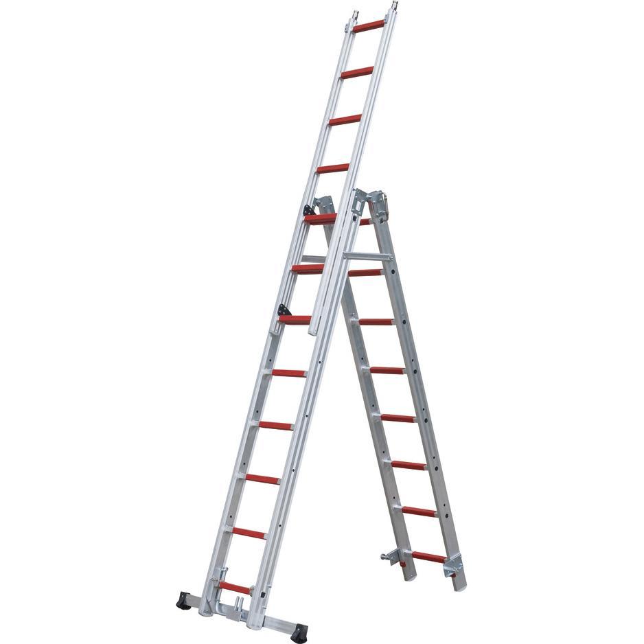 Dönges, Leiter + Gerüst, Feuerwehr-Multifunktionsleiter DIN EN 1147, 3-teilig (455 cm)