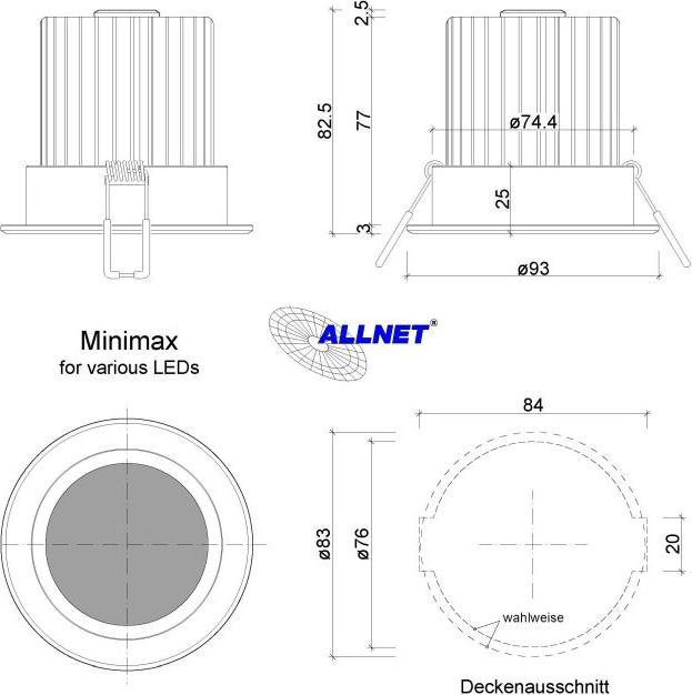 Actual product image Synergy 21 LED recessed ceiling spot Prometheus mini-max dual white (CCT) V2 (960 lm)