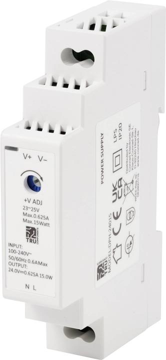 Actual product image Tru Components DPH-24015 Hutschienen-Netzteil (DIN-Rail) 24 V/DC 0.625 A 15 W A