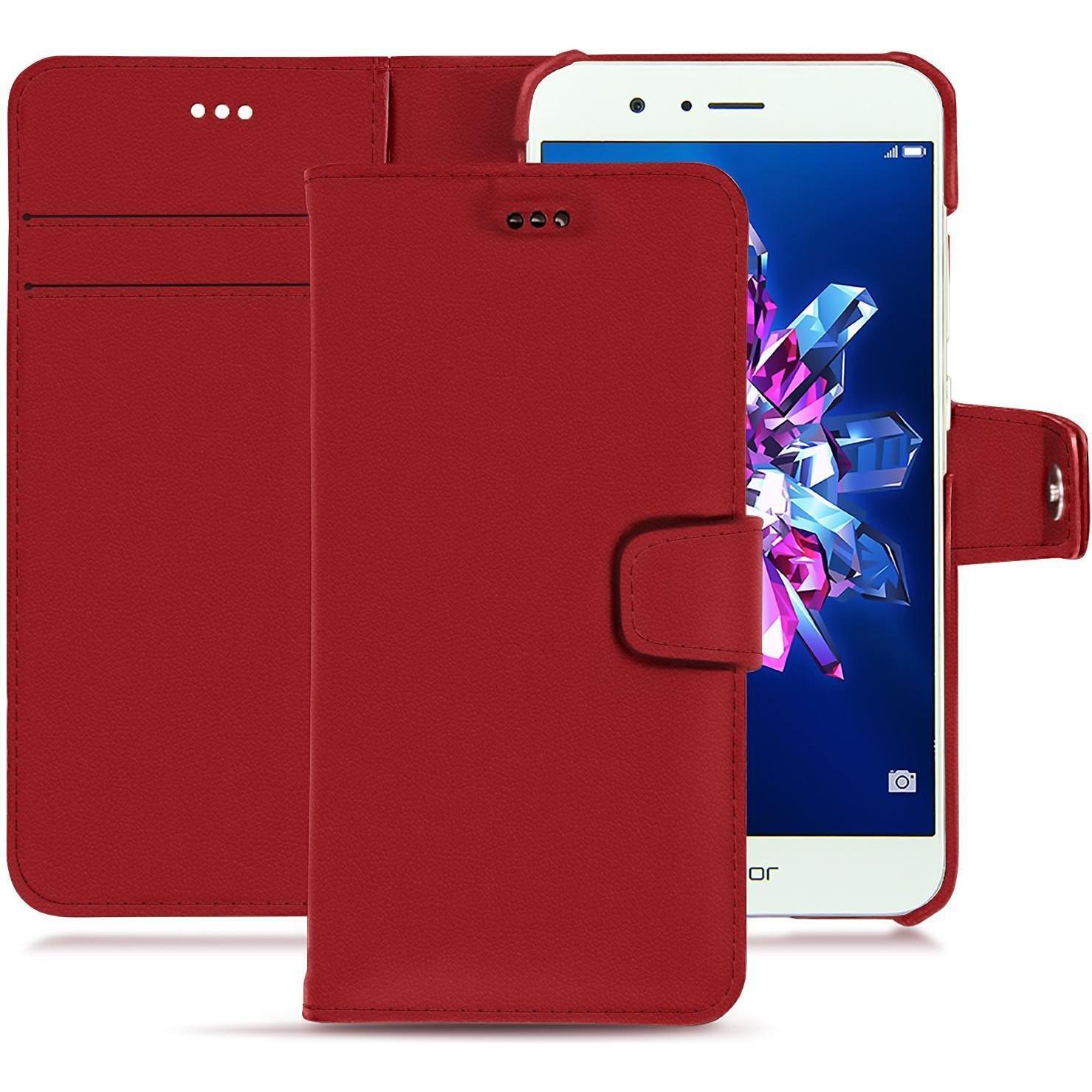 Noreve Lederschutzhülle Wallet (Honor 8 Pro), Smartphone Hülle, Rot