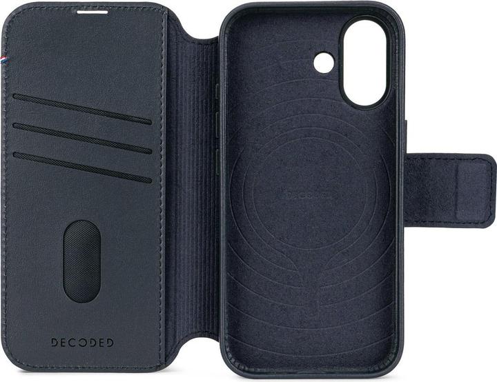Actual product image Decoded Leather Detachable Wallet Apple iPhone 17 Navy Shadow (Apple iPhone 17)