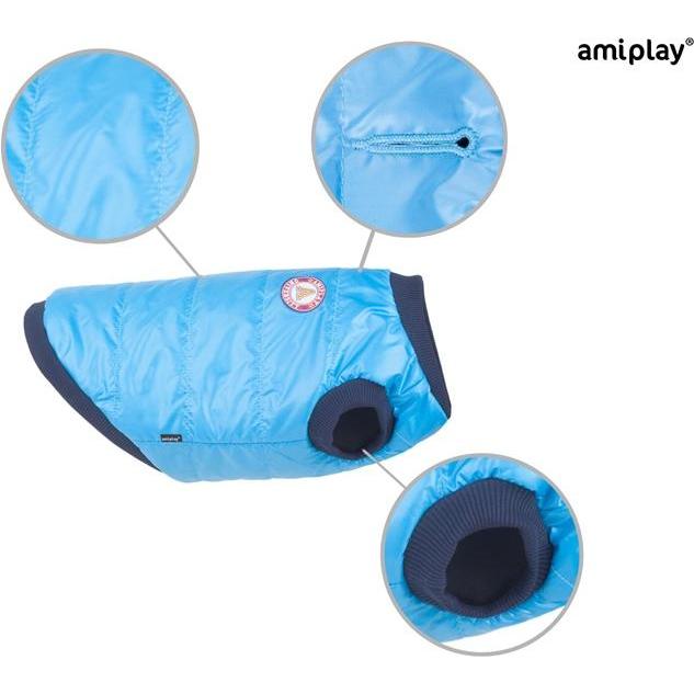 amiplay Jacket Bronxmin Schnauzer 37cm Blue (Hundemantel), Hundebekleidung