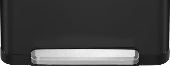 Actual product image EKO Waste separation system X-Cube pedal bin black 2 x 20 L made of brushed stainless steel with (40 l)