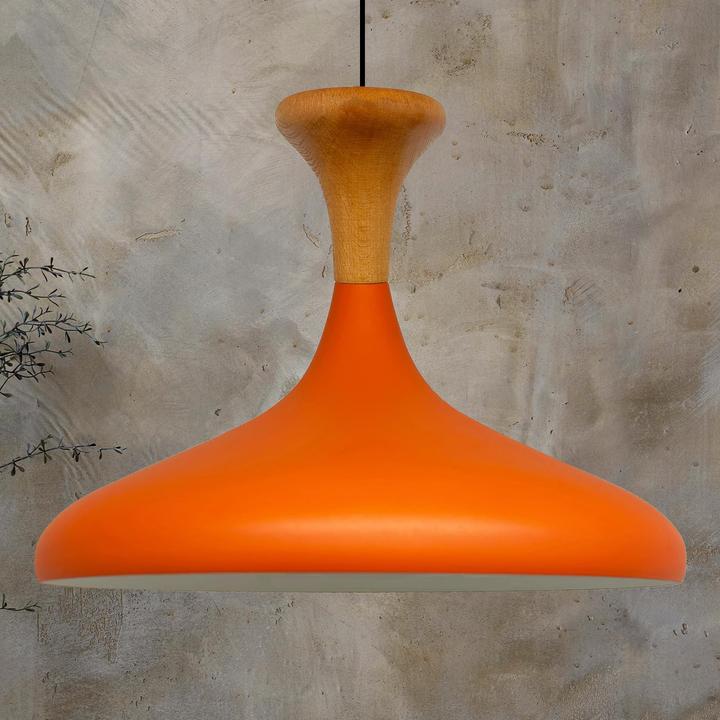 Produktbild Bamyum Champion-Pilz Pendelleuchte Holz Orange (E27)