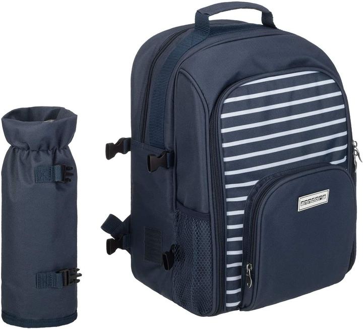 Actual product image Anndora Picnic Backpack 15 Piece, Navy Blue White