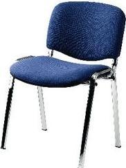 Image du produit Nowy Styl Besucherstuhl ISO PLUS Stoff Gestell aus Chrom Blau