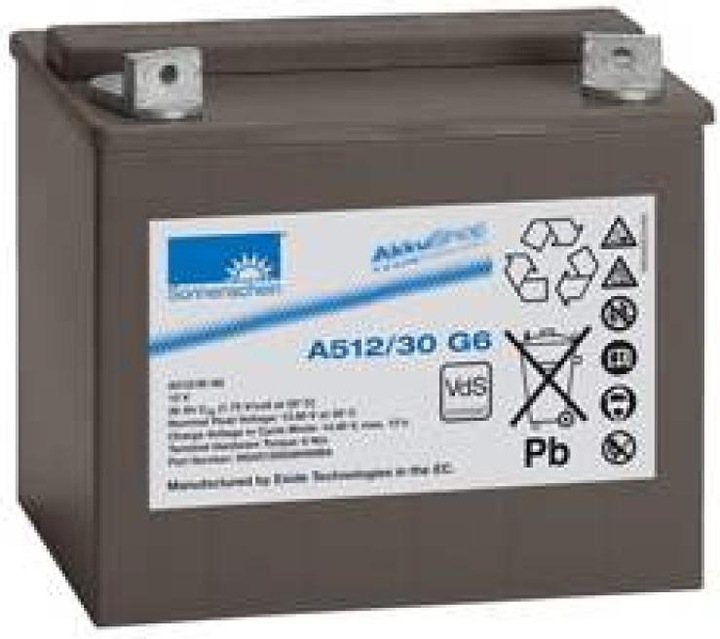 Actual product image Tadiran Sonnenschein Dryfit A512/30 G6 lead-acid battery, VDS G196025 (12 V, 30 Ah)
