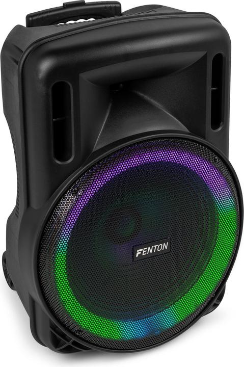 Actual product image Fenton Speaker Bluetooth - FT15LED MK2 karaoke box met LEDâ€™s, accu en microfoon - Voor (Active, 1x 800 W)