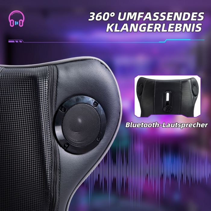 Produktbild Swisshandel24 Gaming Stuhl mit Wippen- und Schaukelfunktion, ergonomisch, bis 120 kg, Schwarz+Grau