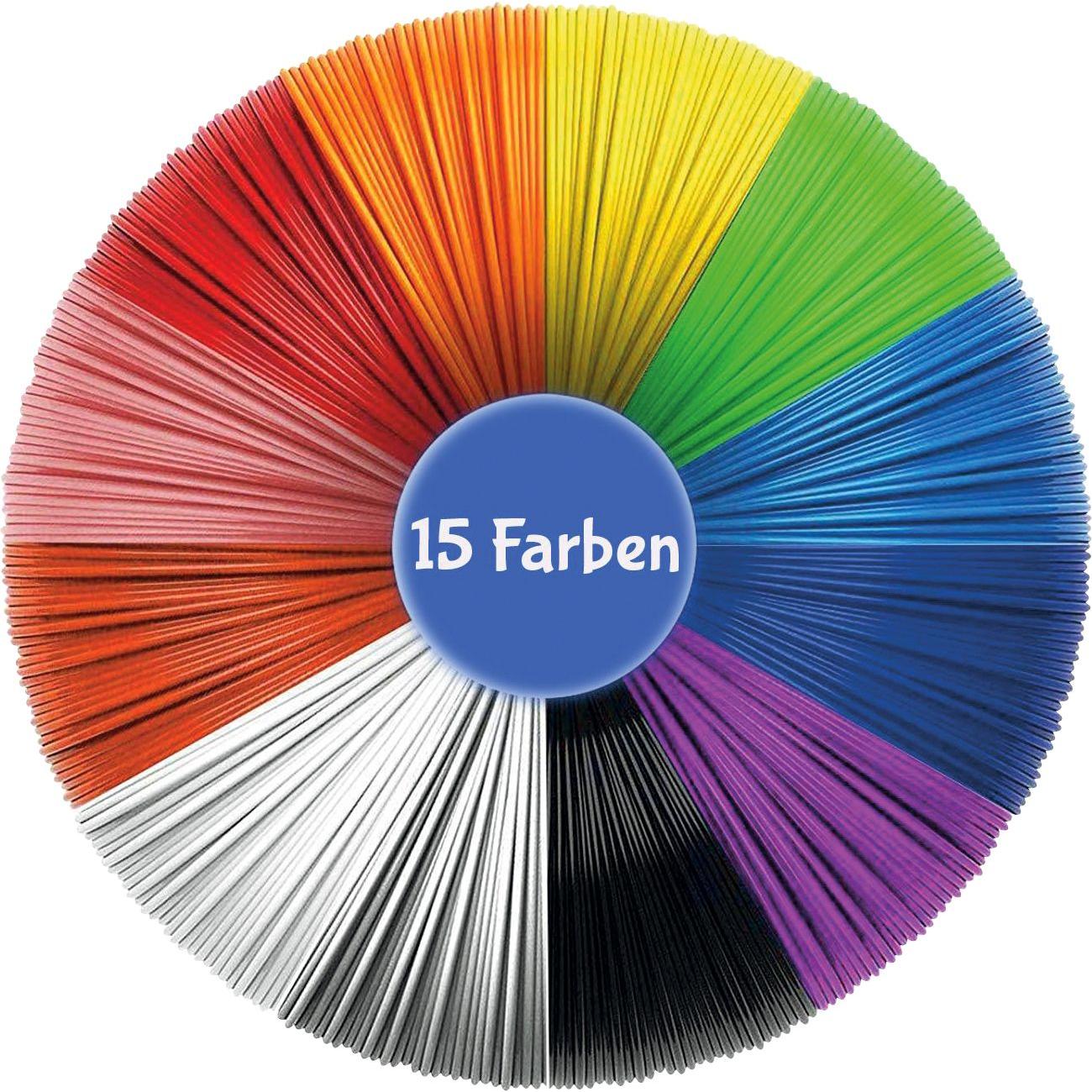 Filapen Filament (PCL, 1.75 mm, 341 g, Multicolore), Filamenti stampa 3D, Multicolore