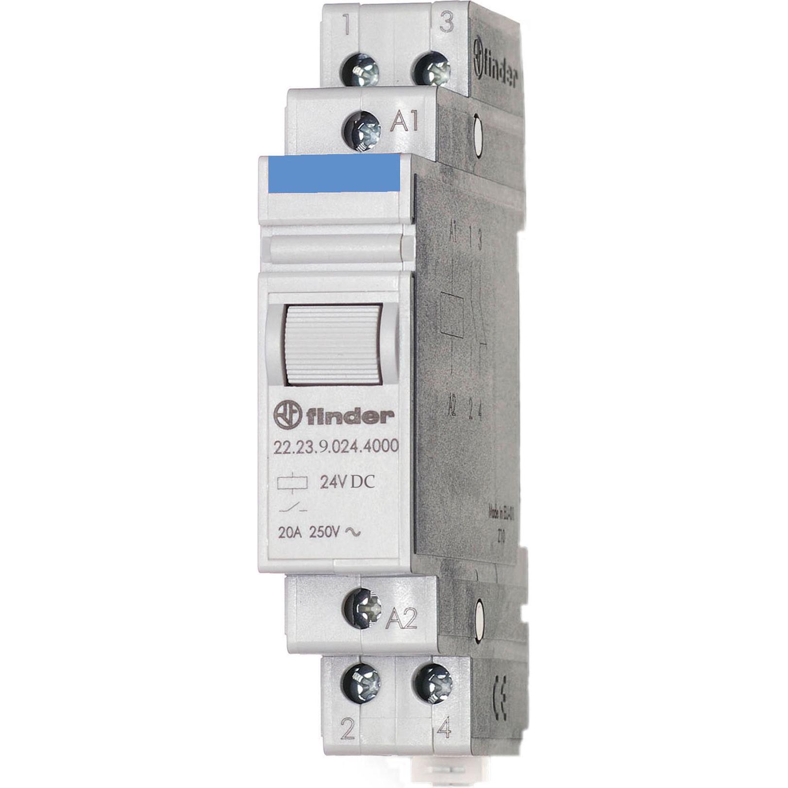 Finder Installationsrelais 1S/1Ö 20A 24VDC 22.23.9.024.4000, Relais