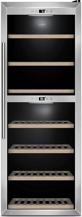 Actual product image Caso WineMaster 126 Wine Cooler with Compressor Freestanding Stainless Steel 126 Bottle(s)