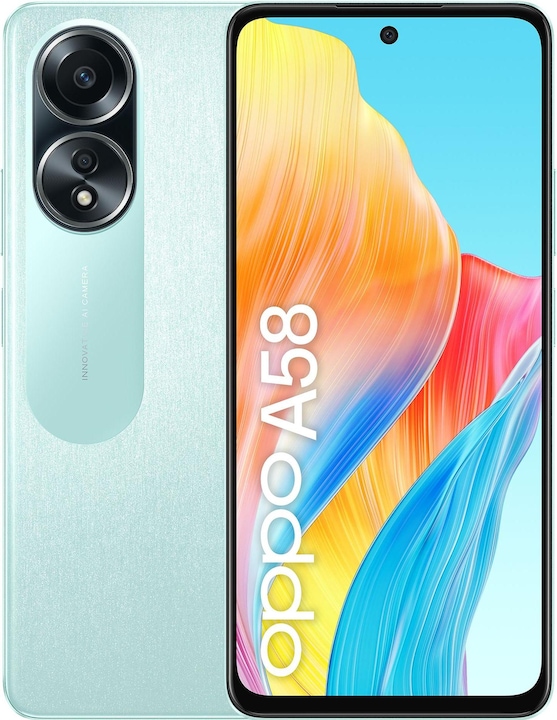OPPO A58 (128 GB, Verde abbagliante, 6.72", Doppia SIM, 50 Mpx, 4G)