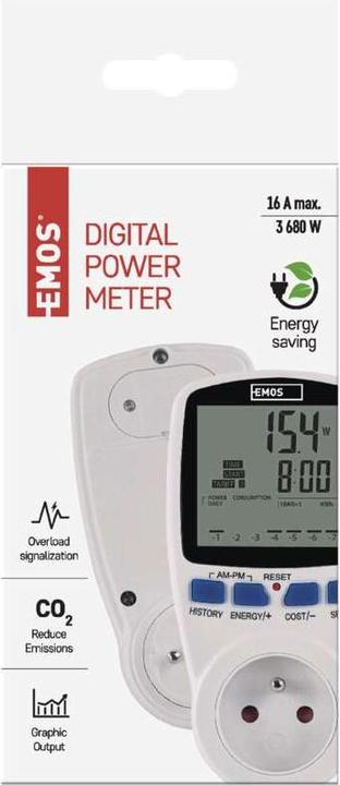 Actual product image Emos P5805 wattmeter White Built-in display 2 -