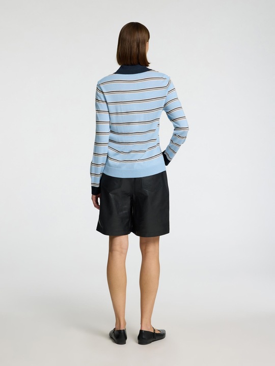 Produktbild Selected Femme 100% Merinowoll Langarm-Poloshirt (XL)