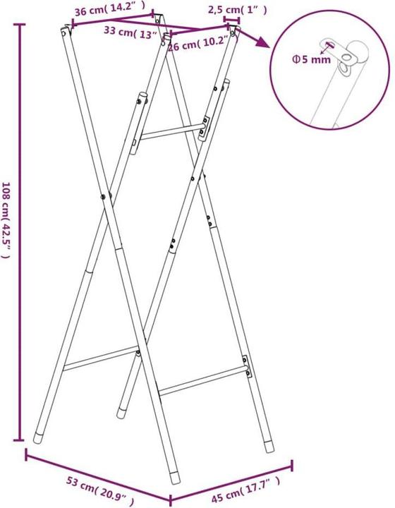 Produktbild vidaXL Tischbein (45 x 53 x 108 cm)