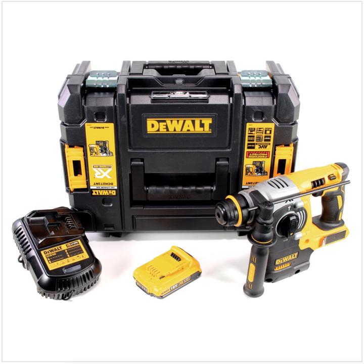 Produktbild DeWalt DCH 273 D1 Akku Kombihammer 18V 2,1J SDS-Plus Brushless + 1x Akku 2,0Ah + Ladegerät + TSTAK (Akkubetrieb)