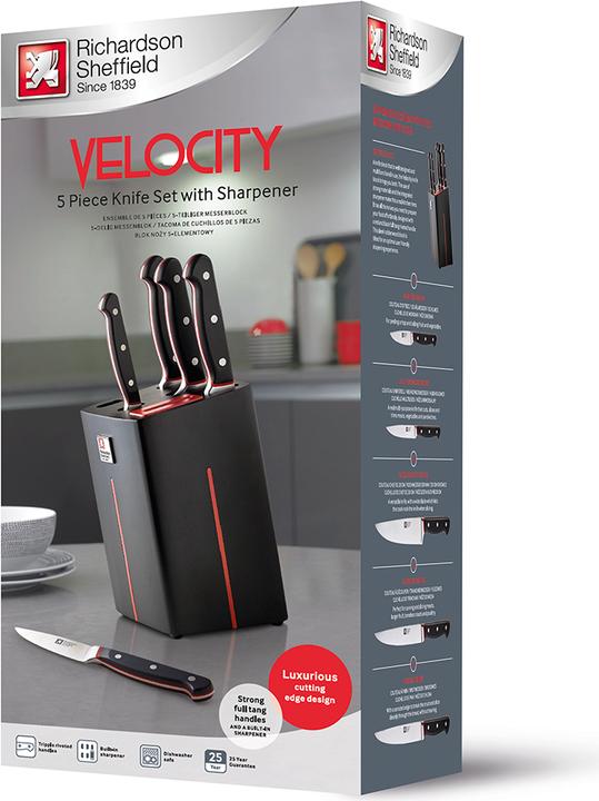 Actual product image Richardson Sheffield Knife block 5-piece R123 Velocity