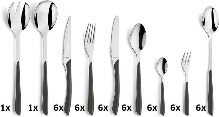 Actual product image Kuppels Cutlery set 44 pieces slate gray 2294 Prisma (44 pcs., Cutlery set)