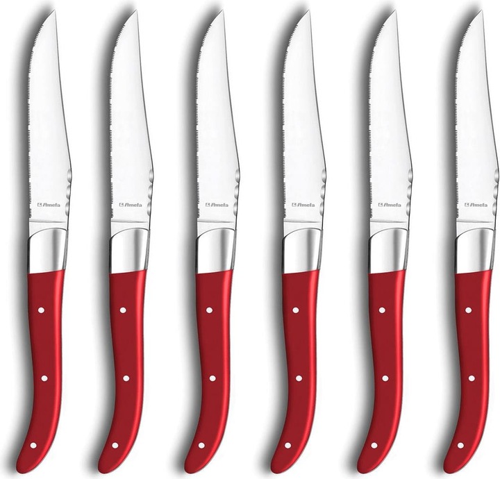 Immagine prodotto Lou laguiole Set di coltelli da bistecca 6 pezzi rosso 2520 Royal Steak (6 Pezzo/i, Coltello)