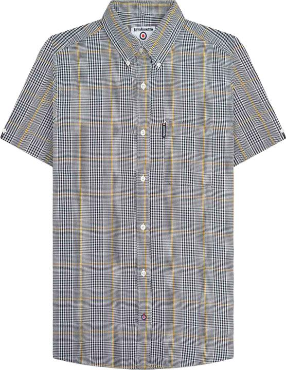 Actual product image Lambretta Mens SS25 Houndstooth Shirt (M)