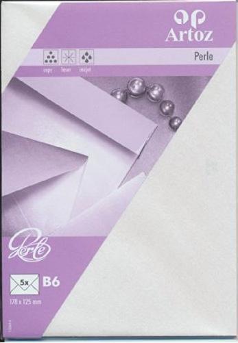 Produktbild Artoz Perle Kuverts weiss (B6, 5 x)