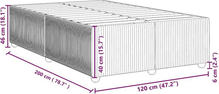 Actual product image vidaXL Bettgestell (120 x 200 cm)