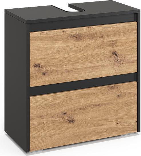 Immagine prodotto Vicco Waschbeckenunterschrank Majest, Anthrazit/Artisan, 60.1 x 62 cm mit 2 Schubladen (60.10 x 30.10 x 62 cm)