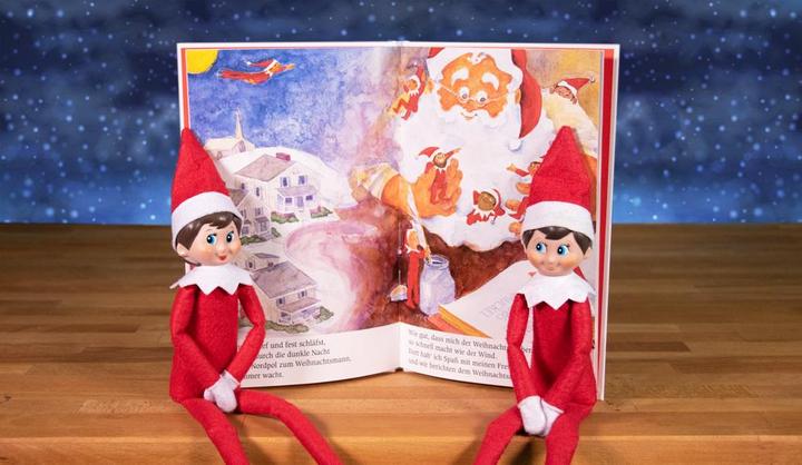 Image du produit Elf on the Shelf fille avec livre, version allemande