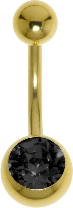 Produktbild Bijouteria Bauchpiercing (Chirurgenstahl 316L, Premium Kristall, PVD Beschichtung (goldfarbig))