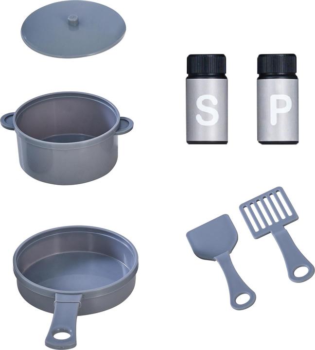 Image du produit Teamson Retro Holzspielküche Blau  Interaktive Kinderküche mit 7 Zubehörteilen