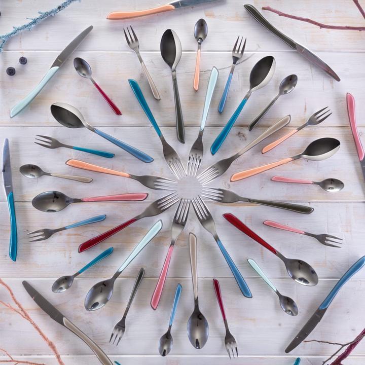 Immagine prodotto Kuppels Set di posate 24 pezzi grigio scuro 2214 Prisma (24 Pezzo/i, Set di posate)