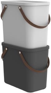 Immagine prodotto Rotho Contenitore a sacco per Segregacji Albula 25L bianco opaco (23,5 x 40 cm, 25 l)