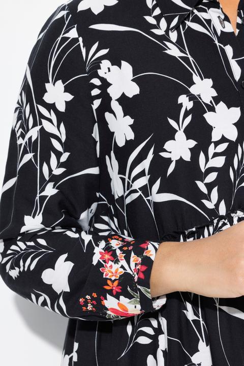 Produktbild Miamoda Bluse, A-Linie, Volant mit Blütenmuster (50)