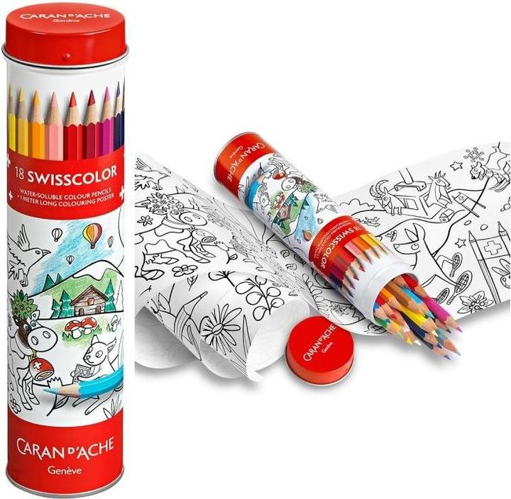 Produktbild Caran d'Ache Swisscolor Metalldose Farbstifte (18 x)