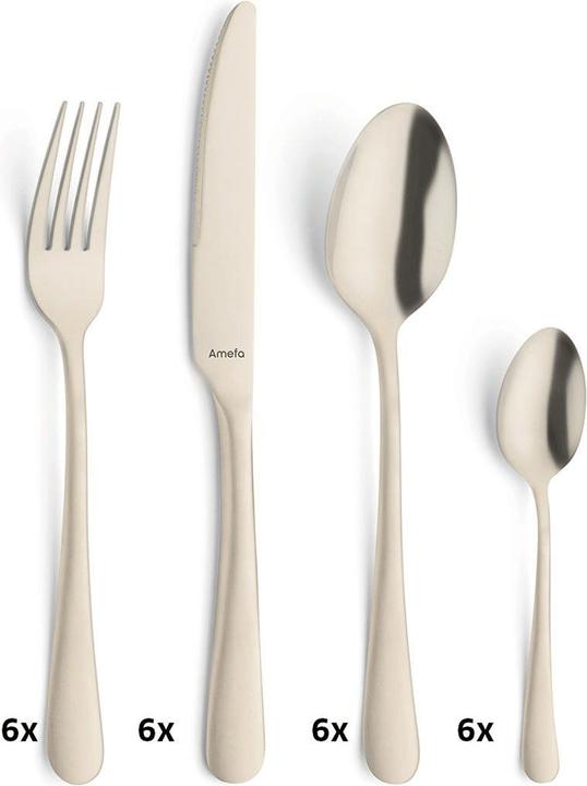 Produktbild Amefa Besteckset 2 PVD 1410 Austin (24 Stück, Besteck Set)