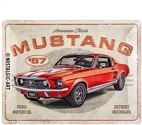 Immagine prodotto Nostalgic-Art Merchandising Cartello Ford Mustang 40 cm x 30 cm, metallo (2 x 30 x 38 cm)