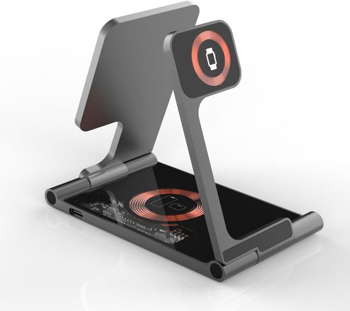 Produktbild Goki Stazione di Ricarica Pieghevole 5 in 1 con MagSafe e Caricatore per Apple Watch (15 W)