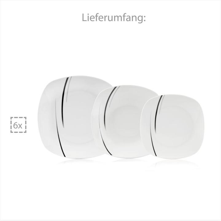 Produktbild Sänger Geschirr Bilgola Black Lines (18 Stk.)