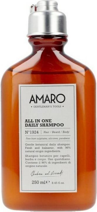 Produktbild Farmavita AMARO all in one daily shampoo nº1924 hair/beard/body 250 ml (250 ml, Flüssiges Shampoo)