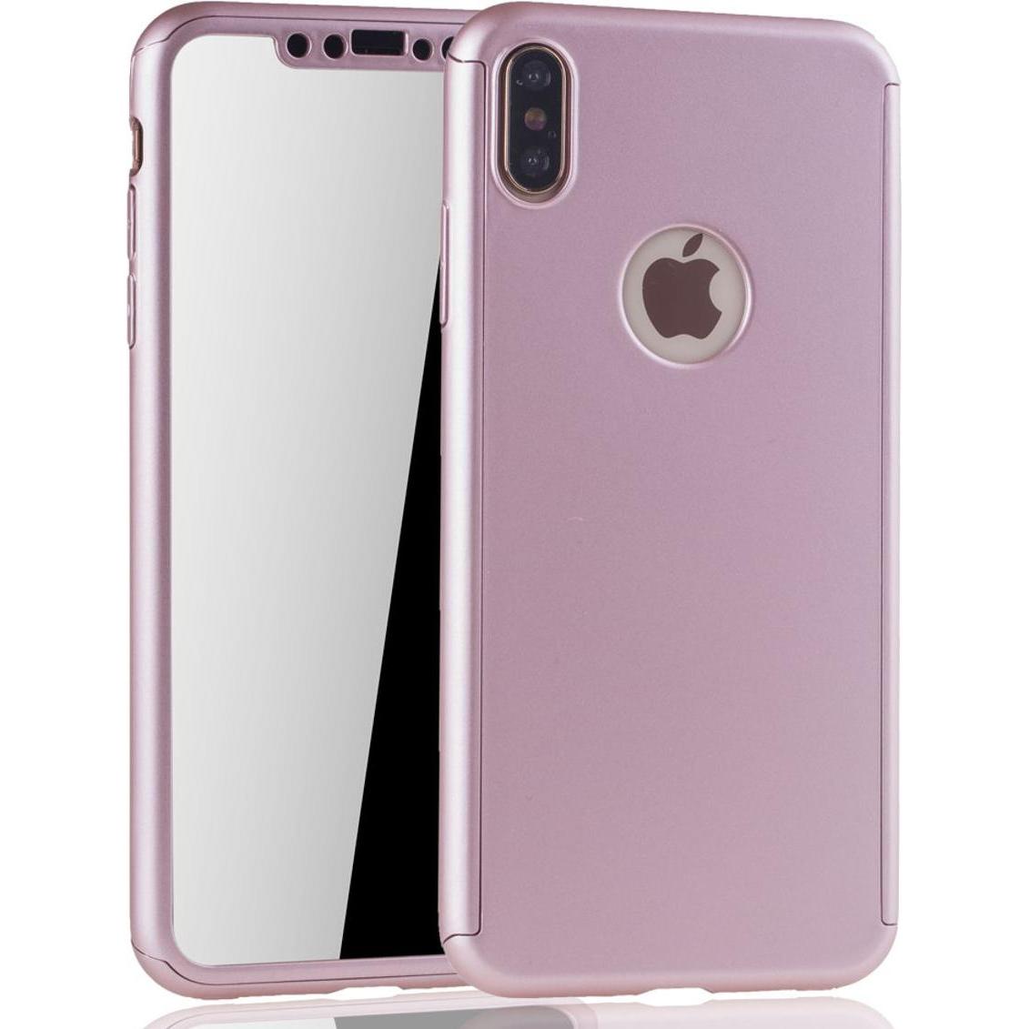 Thumbnail - König Design Hülle Handy Schutz für Apple iPhone XS Max Full Case Cover Displayschutz Rosa (Apple iPhone XS Max), Smartp...