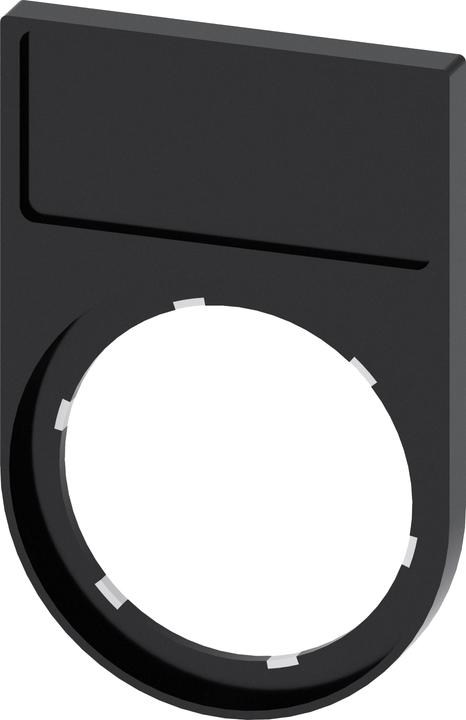 Actual product image Siemens Label holder, rounded bottom, black