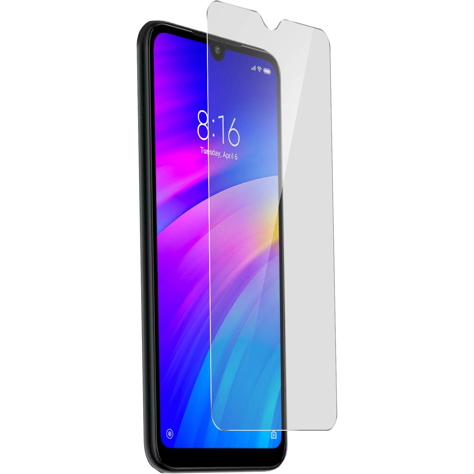 Avizar Kristallklare Folie, Glas-Displayschutz (1 Stück, Xiaomi Redmi 7), Smartphone Schutzfolie, Transparent